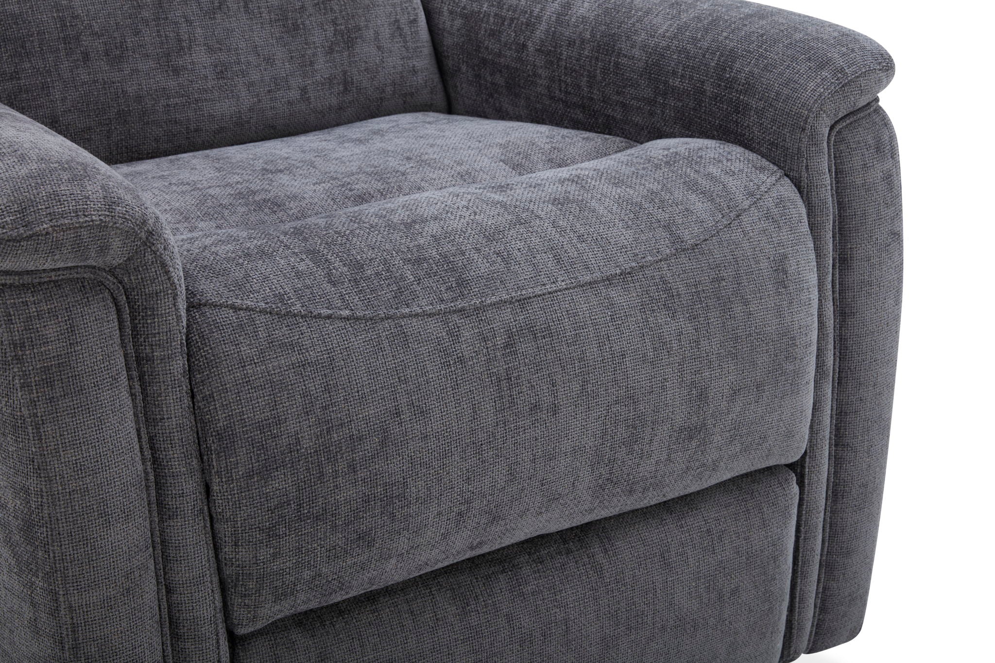 Luma - Petite Power Lift Recliner With Power Headrest, Lumbar, Heat & Massage - Dark Gray