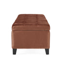 Wendover - Elegant Velvet Tufted Storage Bench With Lift-Up Top And Birch Wood Legs