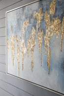 Modern Oil Painting, Square Framed Wall Art For Living Room Dining Room Office - Multicolor