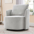 360° Modern Swivel Chair With Upholstered Curved Design