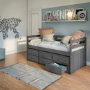 Darcie - Daybed With Trundle & Storage - Gray