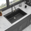 Waterfall Kitchen Sink With Pull Out Faucet & Cup Washer