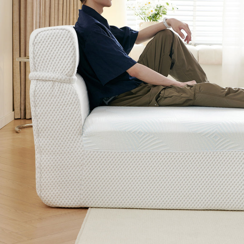 Queen Mattress & Bed Frame With Cool , Innovative All In One, Pressure Relief, Motion Isolation - White