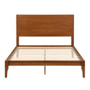 Mid-Century Modern Bamboo Platform Bed With Slat Support, No Box Spring Needed