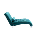 Velvet Chaise Lounge Indoor, Button Tufted Upholstered Chaise Lounge Chair With Pillow
