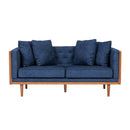 Retro Modern Loveseat With Button Tufted Upholstery