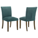 Luxe Upholstered Dining Side Chairs With Gently Curved Back (Set of 2)
