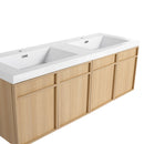 Wall-Mounted Bathroom Vanity With Resin Sink And Soft Closing Doors