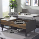 Axel - Coffee Table - Marble, Walnut & Black Finish - Atlantic Fine Furniture Inc