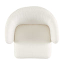 Modern Accent Chair Brown Single Sofa Chair, Upholstered Side Chair Teddy Comfy Chair For Dining Room / Bedroom / Living Room / Reception