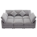 Sectional Sofa Modular U-Shaped With Ottoman & USB Ports