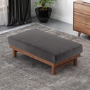 Temzyl - Mid Century Modern Microfiber Ottoman