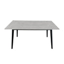 Chic Dining Table With High Pressure Laminate Top And Solid Wood Legs - Natural