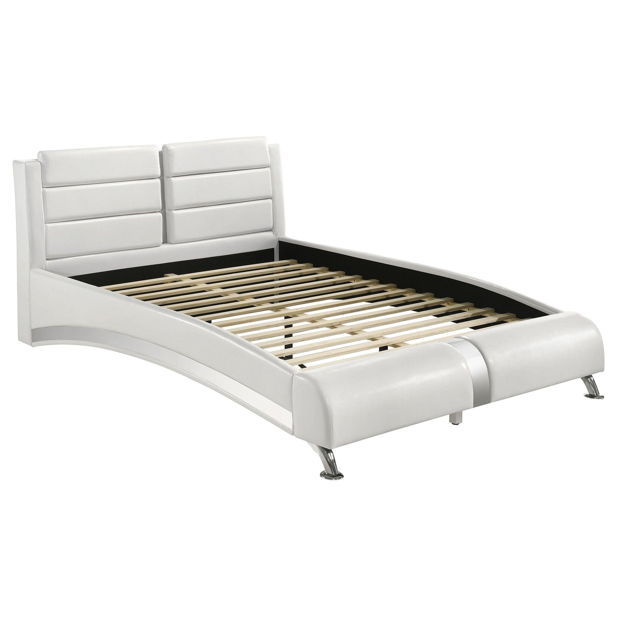 Jeremaine Upholstered Queen Sleigh Bed White
