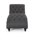 Chaise Lounge With Button Tufted Diamon Stitch