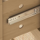 Modern Rattan Dresser With 6 Drawers For Bedroom And Living Room - Oak