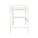 Twin Loft Bed with  built-in desk,White(Old SKU:W50450911)