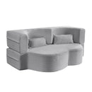 Floor Convertible Sleeper Sofa Bed With 2 Pillows