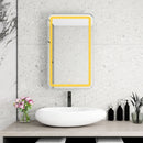 Rectangle Medicine Cabinet Mirror Bathroom Mirror With Storage Wall Mounted Medicine Mirror Cabinet With LED - Sliver