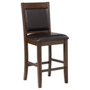 Upholstered Counter Height Chair (Set of 2) - Brown / Walnut