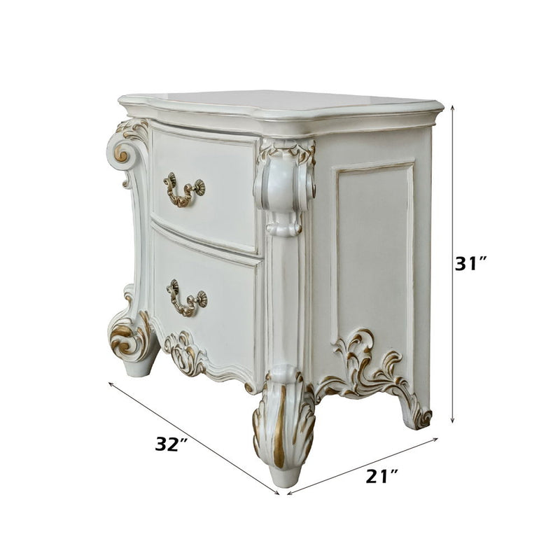 Vendom - Nightstand - Antique Pearl Finish