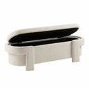 Versatile Storage Ottoman Bench, Spacious & Durable - Beige