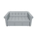 Compact Loveseat With Trundle Sleeper And Storage Pocket - Gray