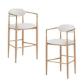 Upholstered Barstools With Back For Kitchen (Set of 2)