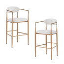 Upholstered Barstools With Back For Kitchen (Set of 2)