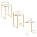 Fuji - Contemporary / Glam Design Counter Stool (Set of 2)