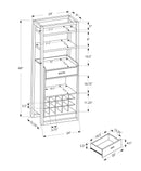Home Bar Wine Rack Storage Cabinet - Espresso