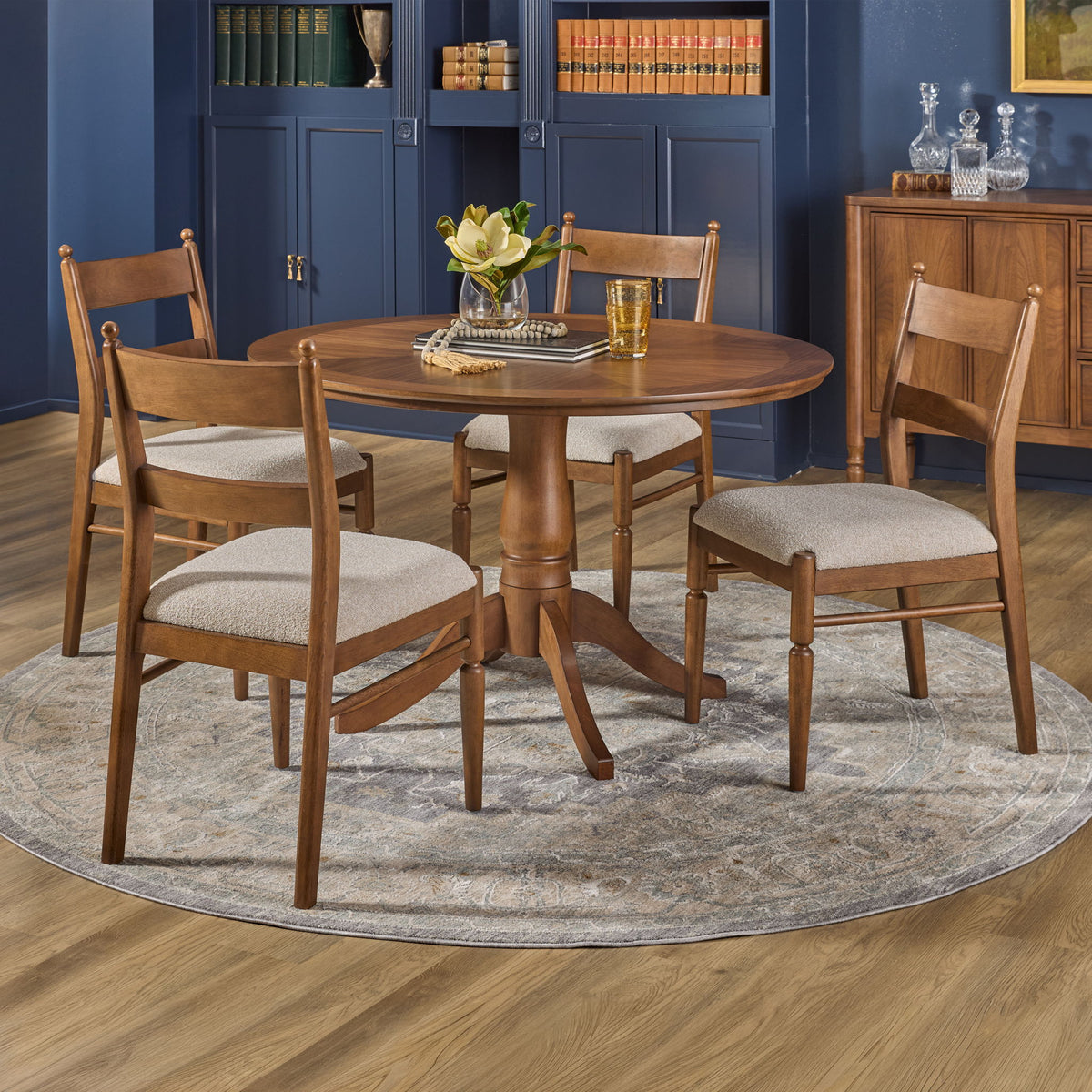 Azalea - Round Dining Table - Walnut