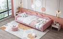 Upholstered Daybed, Sherpa Fabric Sofabed With Cloud-Shaped Backrest