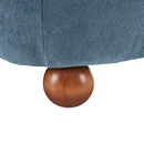 Modern Low Back Accent Upholstered Armless Living Room Chairs, Round Feet