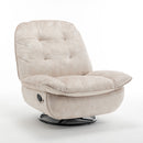 Modern Swivel Gliding Recliner Chair With Rocking Function And Phone Holder, Large Comfortable