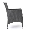 Dimensional Outdoor Dining Chair With Cushion Seat And Iron Frame (Set of 2)