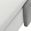 Large Versatile Storage Ottoman Bench: Spacious, Durable, Stylish - White / Light Gray