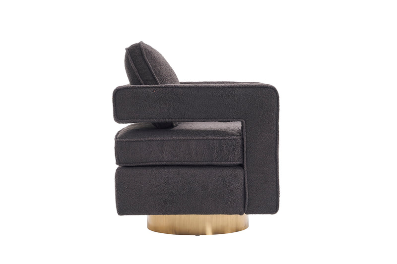 Swivel Barrel Chair For Living Room, 360 Degree Swivel Club Modern Accent Single Sofa Chair, Small Leisure Arm Chair For Nursery, Hotel, Bedroom, Office