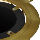 Modern Artificial Stone Round Metal Iron Base Dining Table, Can Accommodate 8 People, (Not Including Chairs) - Black