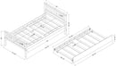 Twin Bed with Trundle, Platform Bed Frame with Headboard and Footboard, for Bedroom Small Living Space,No Box Spring Needed,Espresso(Old SKU:W50440557)
