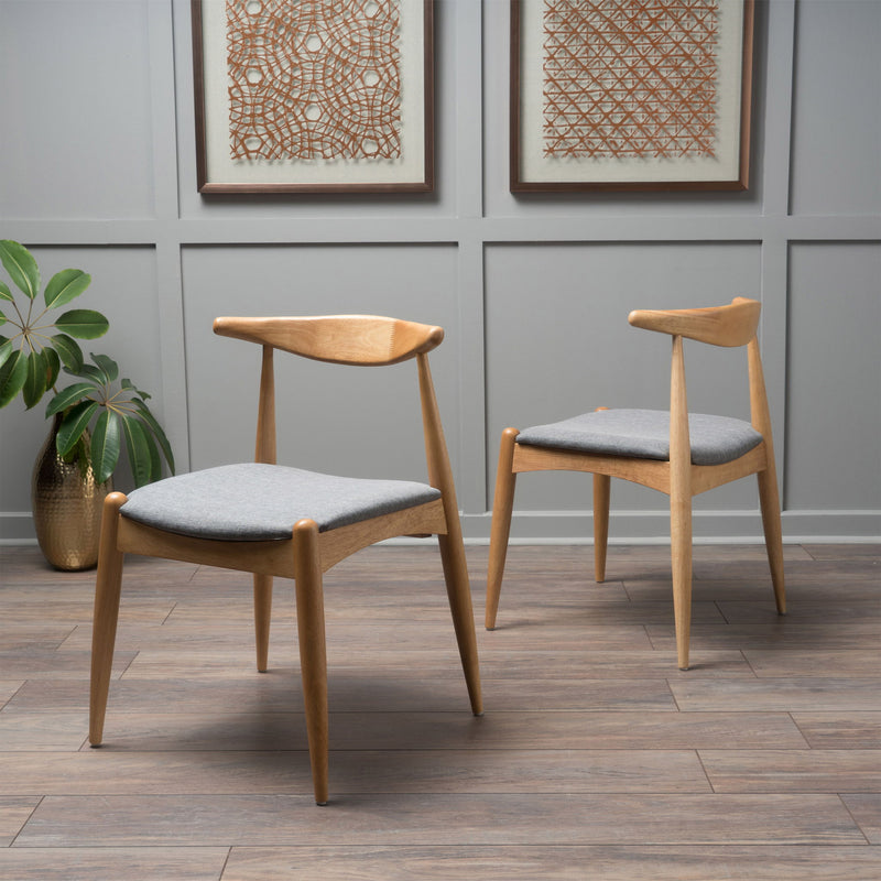 Candescent - Dining Chair With Curved Back And Wood Frame (Set of 2)