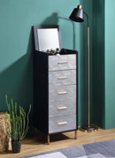 Myles - Jewelry Armoire - Black / Silver / Gold