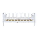 Full Size Daybed with Two Storage Drawers and Support Legs, White