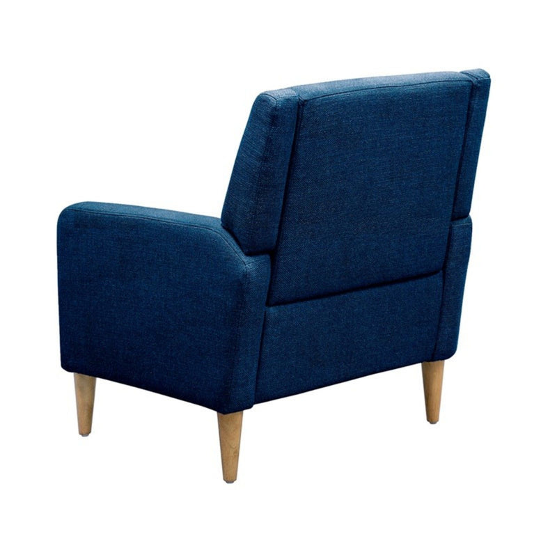 Upholstered Accent Armchair With Legs - Blue
