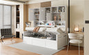 Daybed With All-In-One Cabinet And Shelf