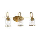 Twilight - 3 Lights Brush Contemporary Vanity Light - Clear / Gold