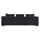 Modern L Shaped Sectional Sofa With Chenille Upholstery And Wooden Storage