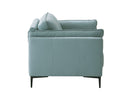 Mesut - Top Grain Leather Loveseat - Sage Green