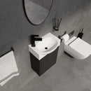 Modern Bathroom Vanity With Ceramic Basin, Wall Mounted Floating Sink Combo, Storage Cabinet