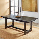 Waterfall - Rectangular Dining Table - Deep Ebony
